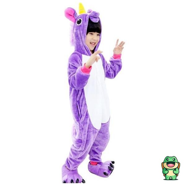 Grenouillère Licorne Violet Enfant – Image 2