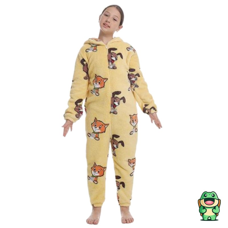 Grenouillère Pyjama Pilou Chien Chat Enfant