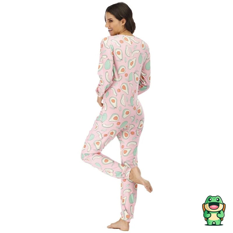 Grenouillère Pyjama Rose Avocats Femme – Image 2