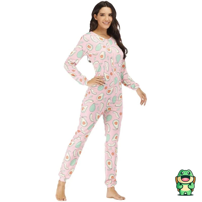 Grenouillère Pyjama Rose Avocats Femme – Image 3