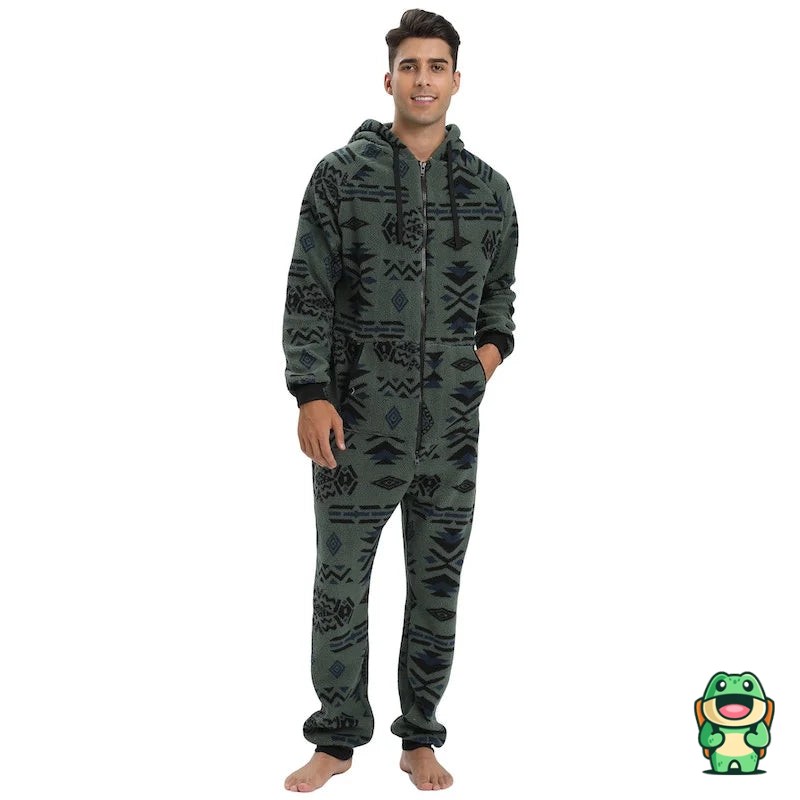 Grenouillère Verte Polaire Pilou Homme