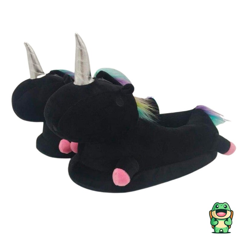 Chaussons Licorne Noire