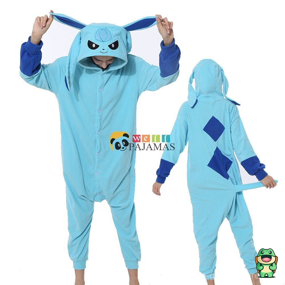Chaussons Givrali Bleu Pokémon vue de face avec couleurs du personnage