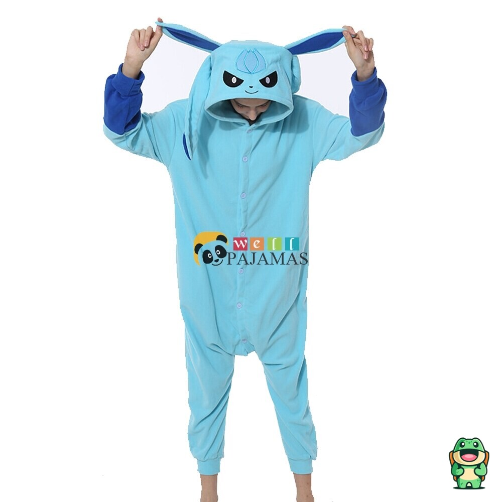 Capuche de Chaussons Givrali Bleu Pokémon avec détails inspirés de Pokémon