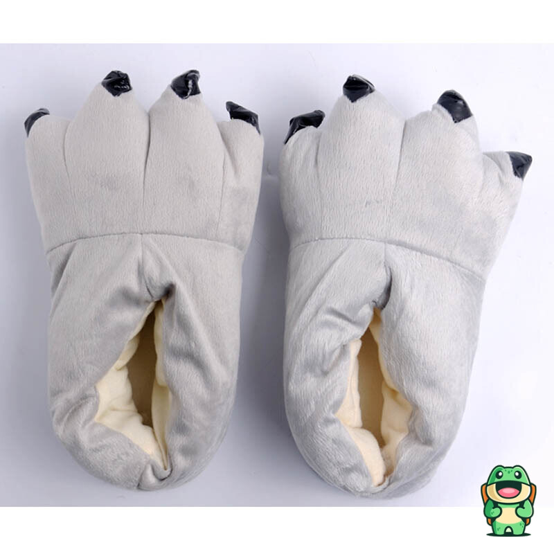 Matière douce façon peluche des chaussons Tigrou orange