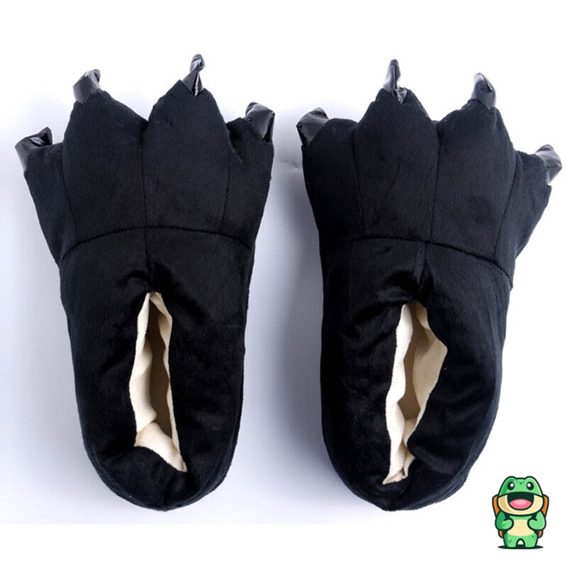 Vue arrière des chaussons Tigrou orange avec forme moelleuse