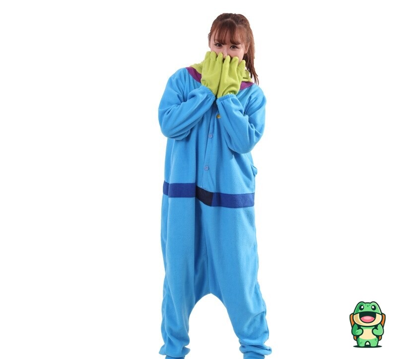 Capuche de la grenouillère alien adulte avec détails du visage