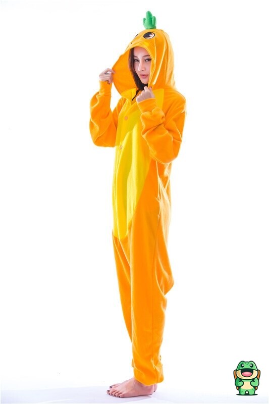 Détail de la polaire douce orange