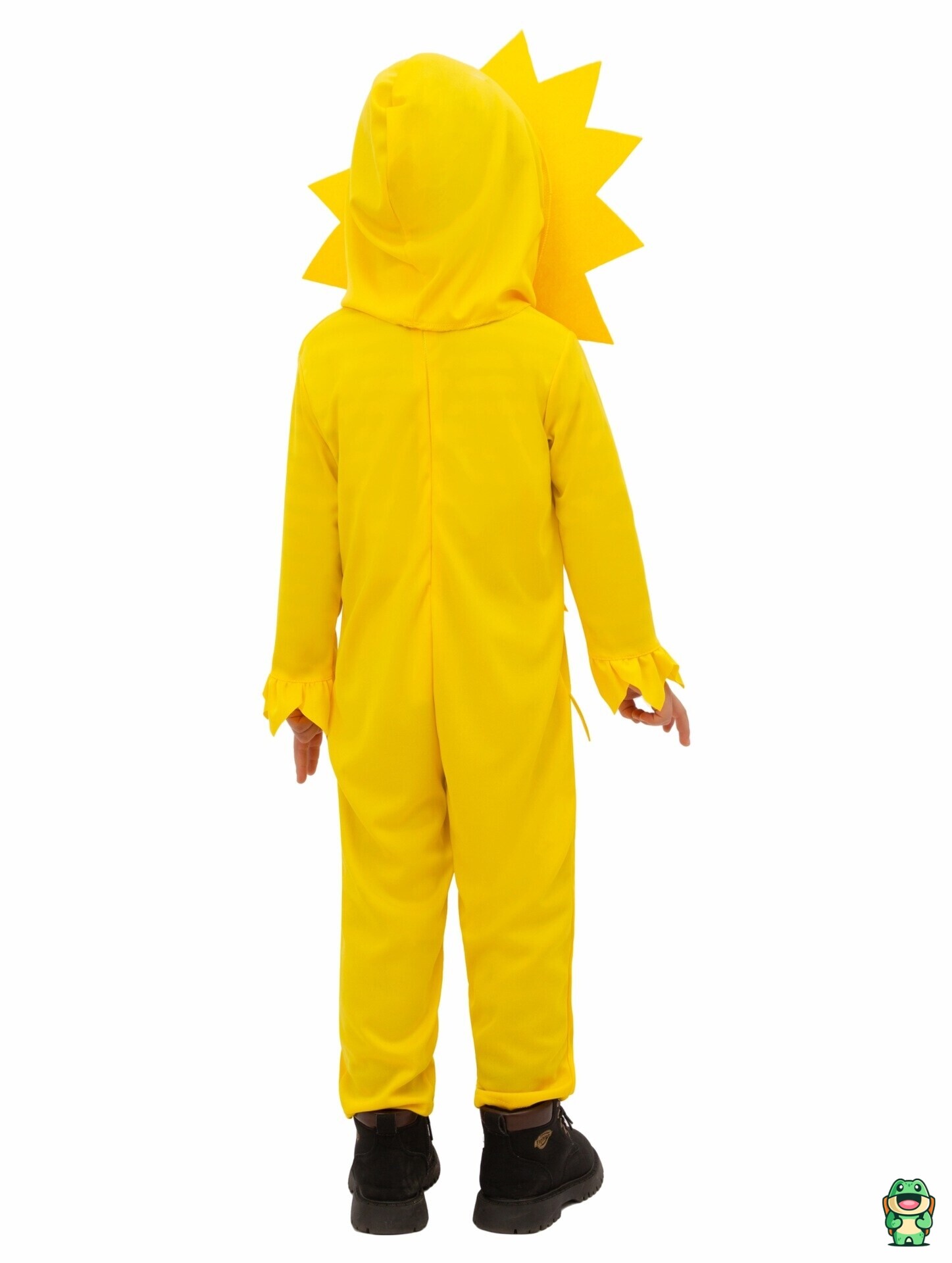 Détail de la polaire douce orange de la grenouillère citrouille