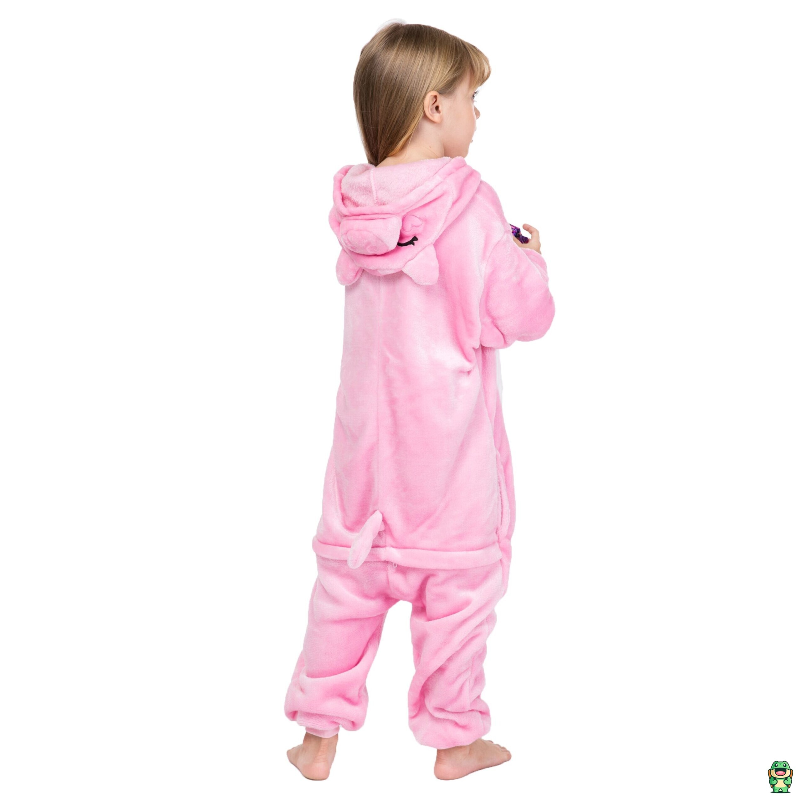 Capuche cochon rose avec museau et oreilles arrondies