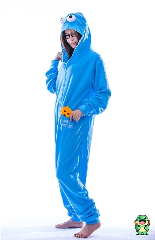 Capuche Cookie Monstre avec grands yeux et sourire