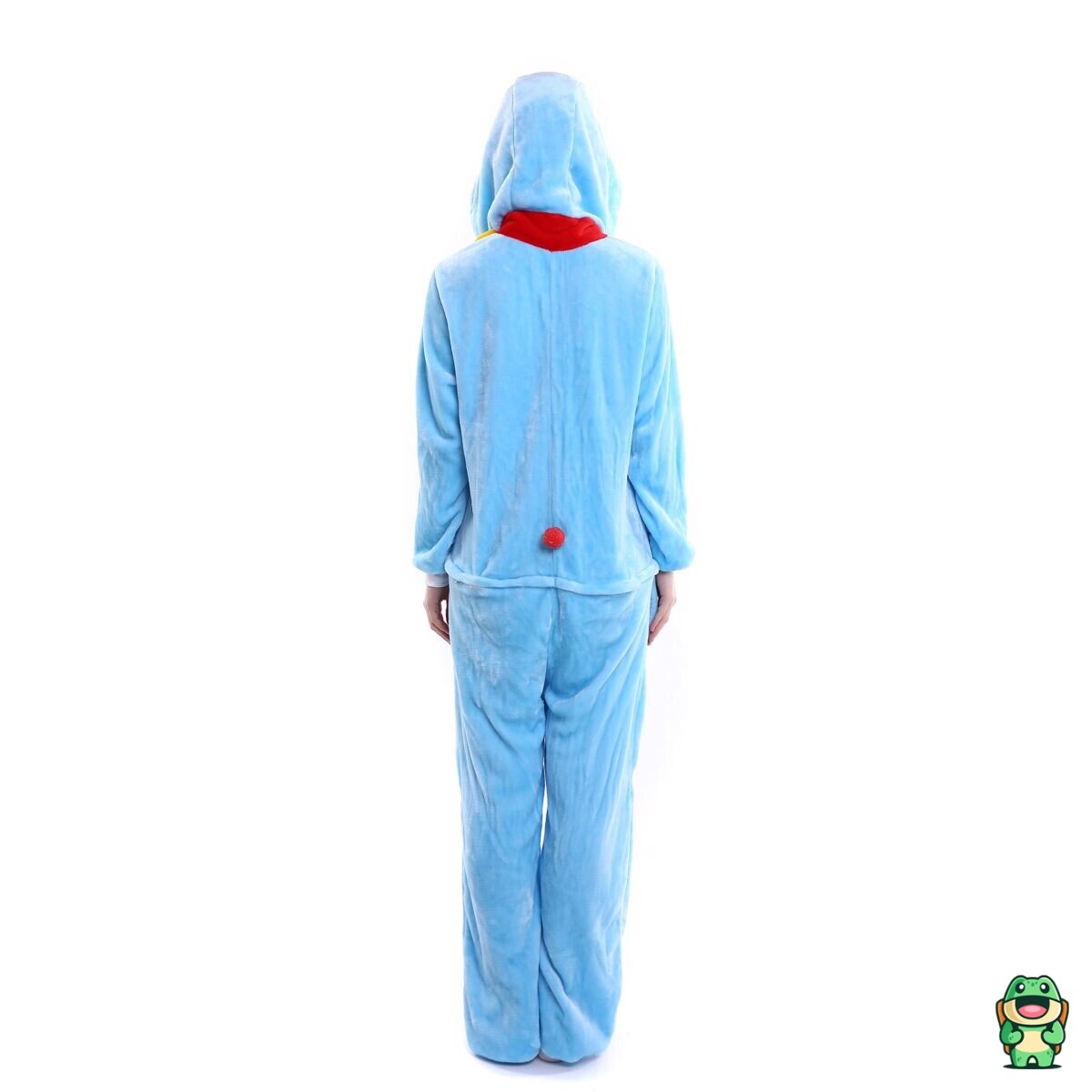 Détail de la flanelle douce de la grenouillère Doraemon