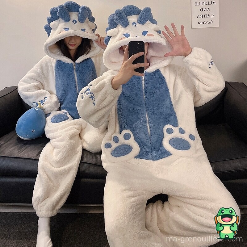 Capuche de la grenouillère Dragon Ao Bing avec détails de dragon