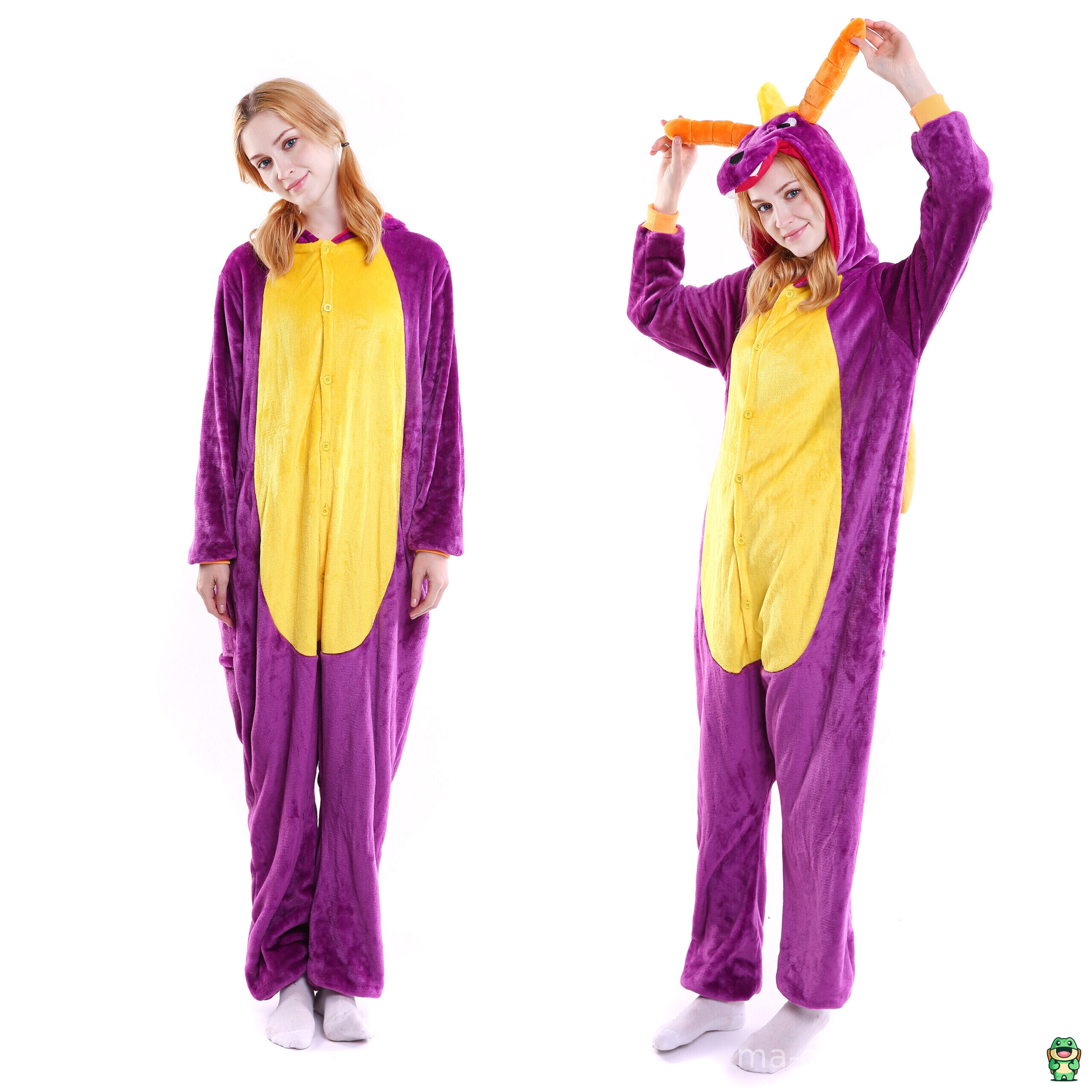 Grenouillère dragon portée en tenue d’intérieur confortable