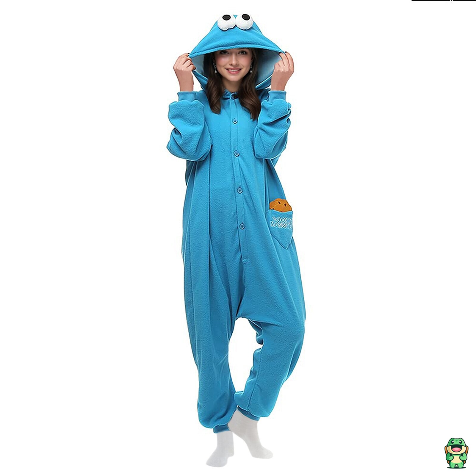 Détail de la flanelle douce de la grenouillère Elmo Cookie Monstre