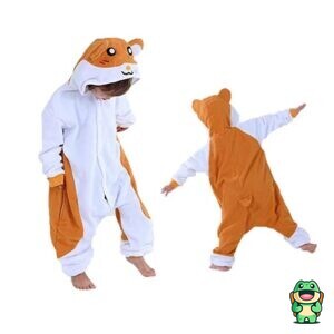 Grenouillère Hamtaro vue de face avec capuche hamster