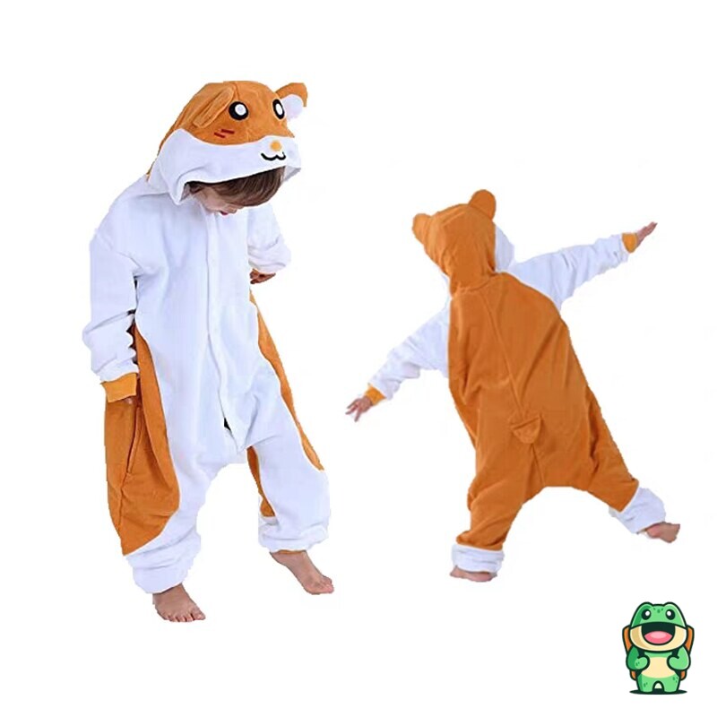 Grenouillère Hamtaro vue de face avec capuche hamster