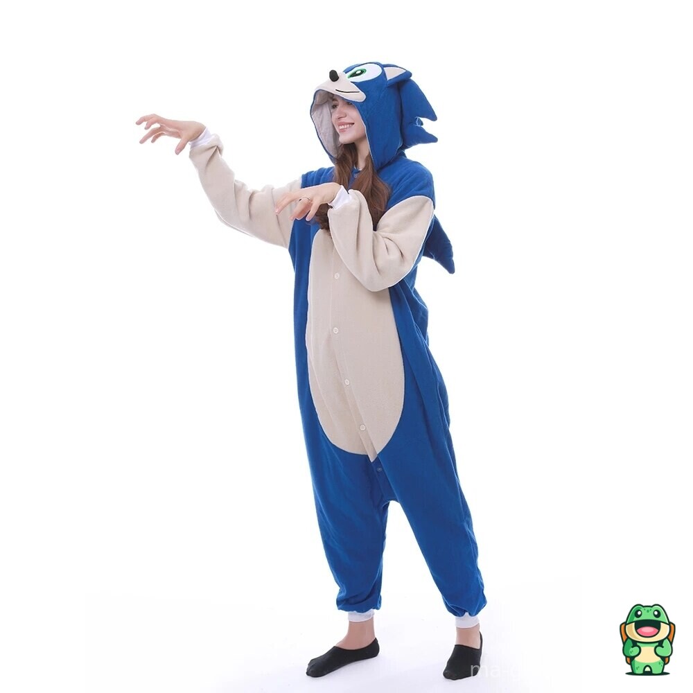 Détail de la polaire douce bleue de la grenouillère hérisson