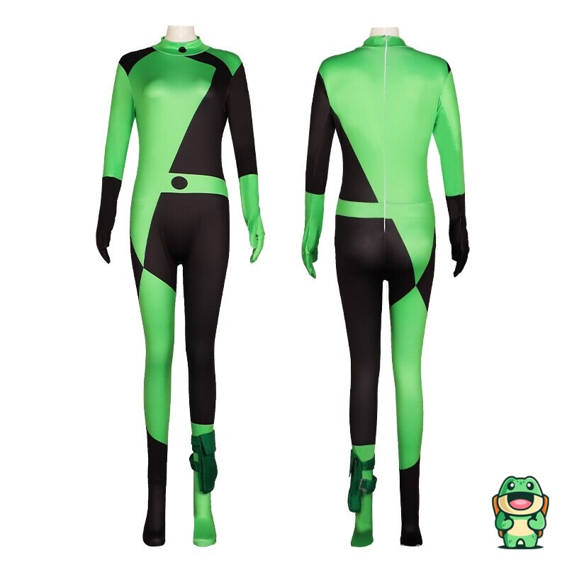Vue de face de la grenouillère Kim Possible Shego Méchante