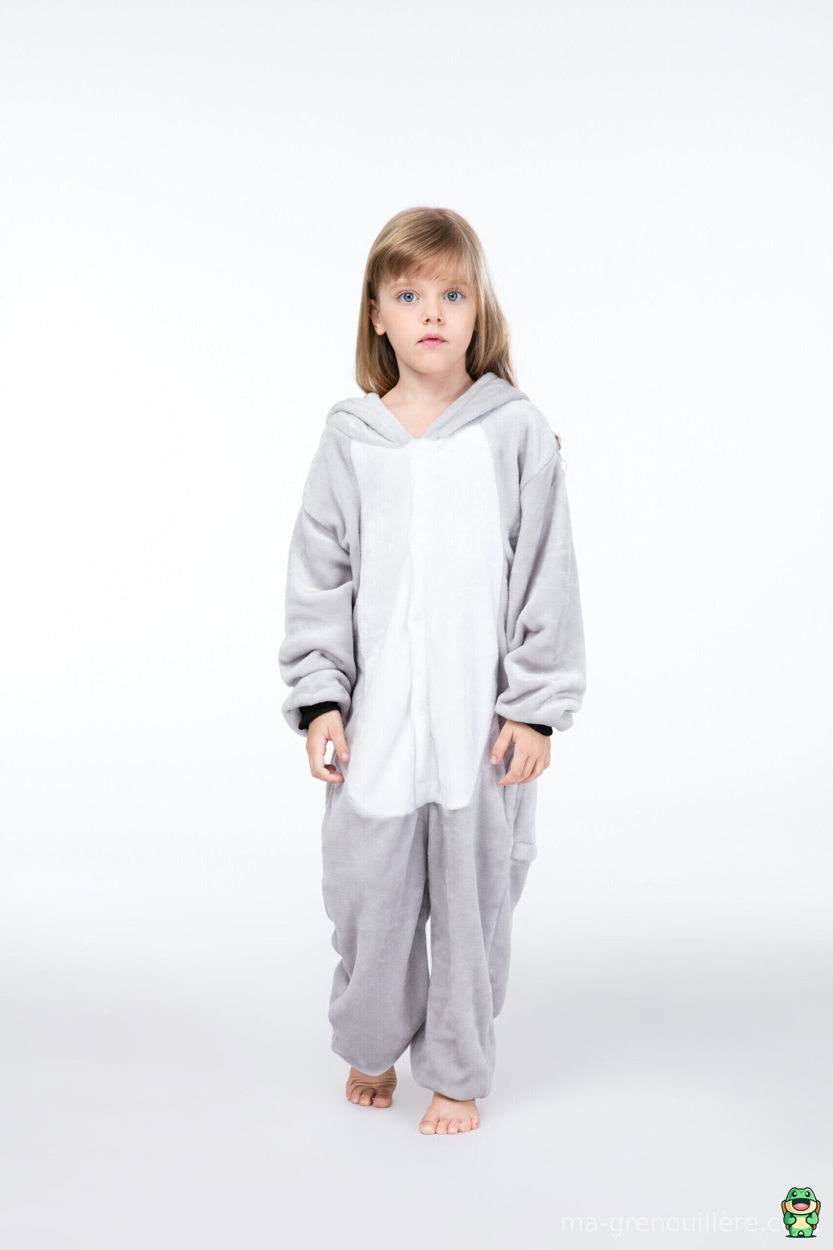 Capuche koala grise avec oreilles rondes