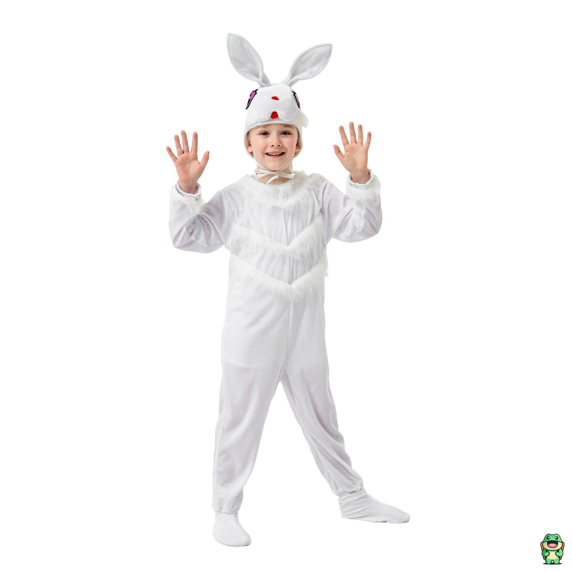 Capuche de la grenouillère lapin enfant avec museau et oreilles