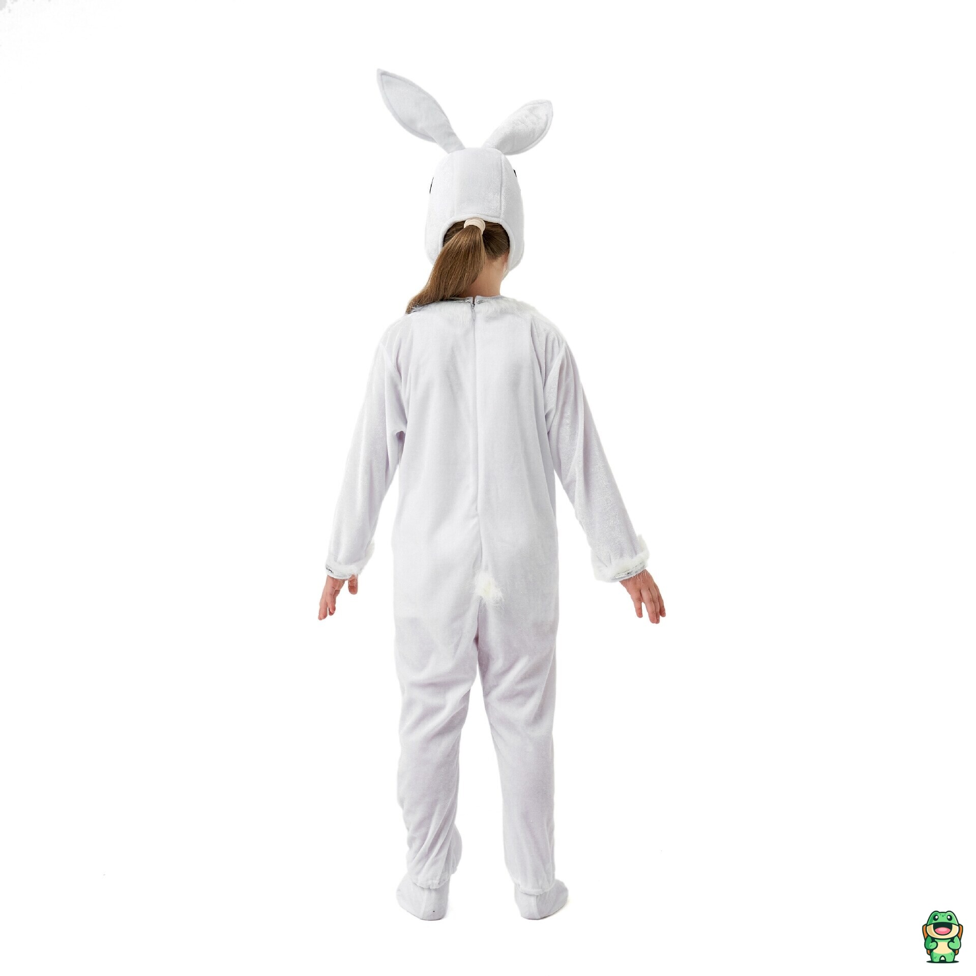 Détail de la flanelle douce de la grenouillère lapin