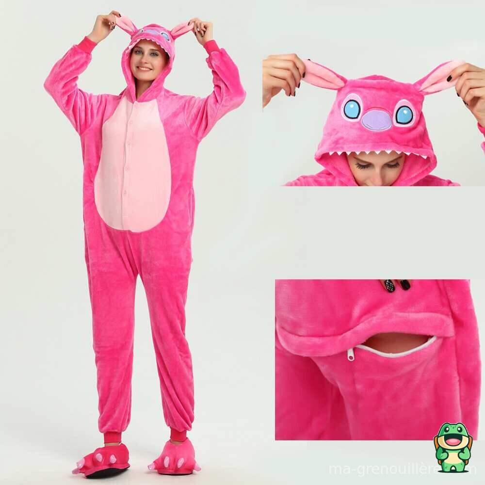 Grenouillère Lilo Stitch portée à la maison