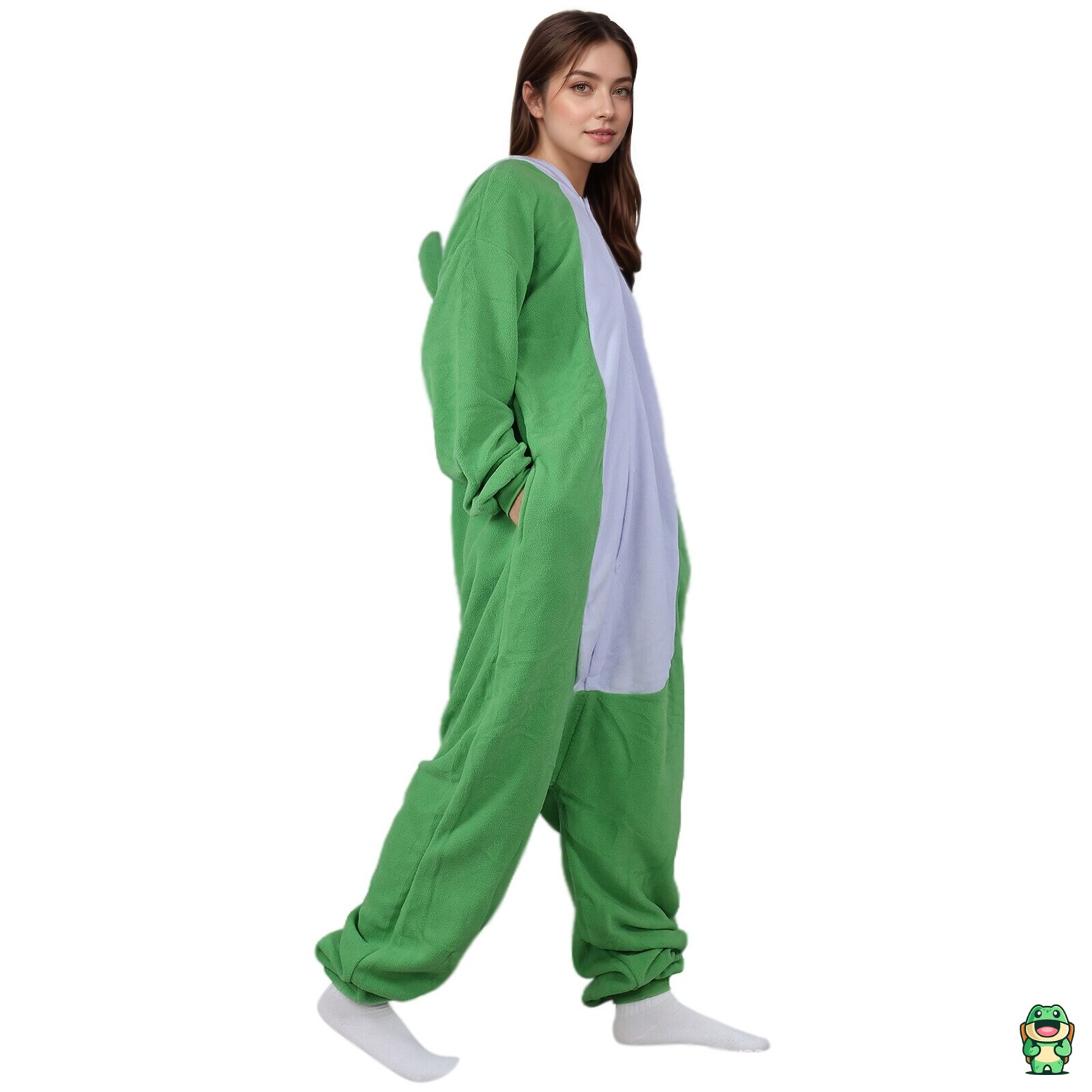Grenouillère Mario Yoshi portée par un adulte en tenue détente