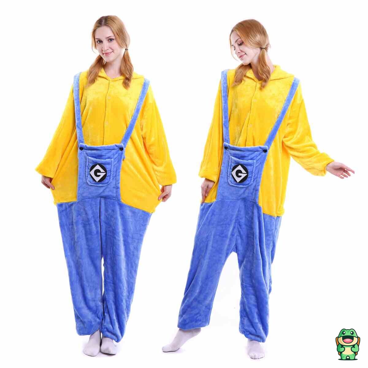 Capuche de la grenouillère Minions adulte avec détails du visage