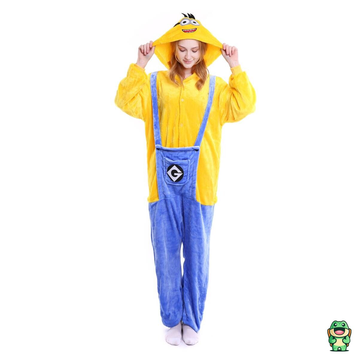 Dos de la grenouillère Minions jaune et bleue adulte