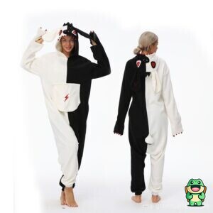 Grenouillère Monokuma rouge adulte vue de face