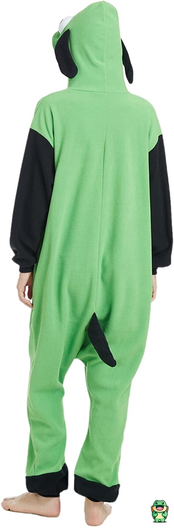 Capuche de la grenouillère monstre vert avec visage expressif