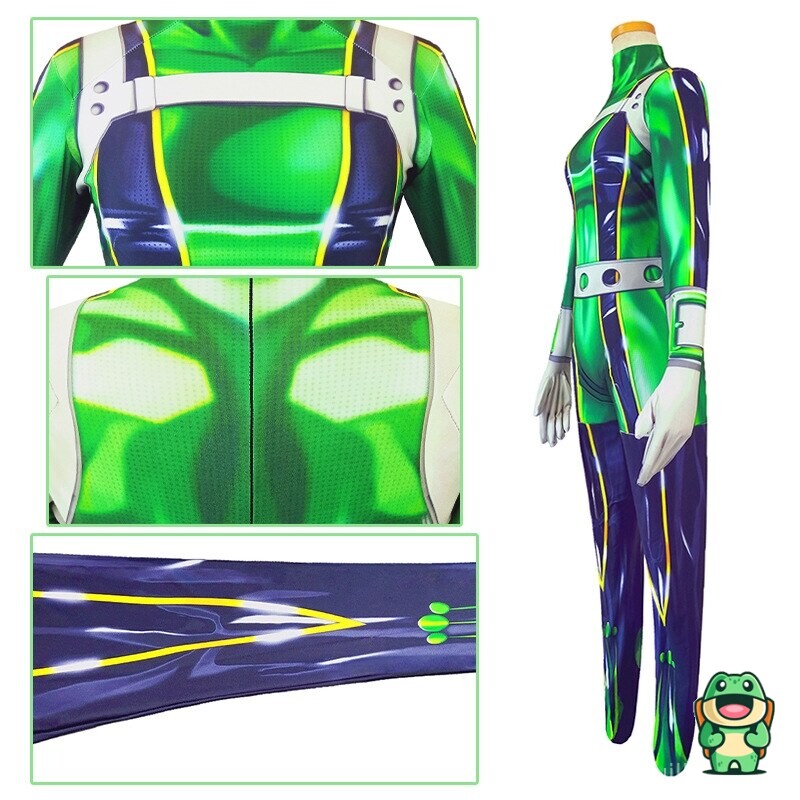 Détail de la matière polaire douce de la grenouillère Tsuyu Asui