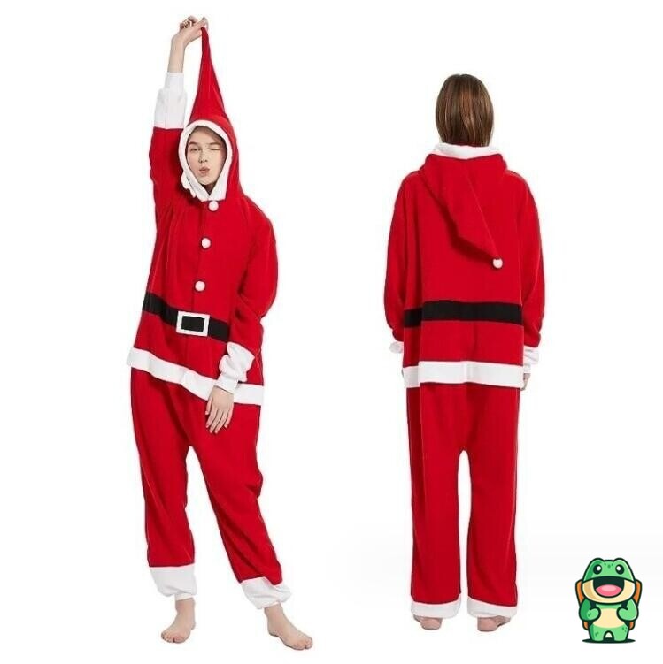 Capuche festive de la grenouillère Père Noël Yéti Lutin