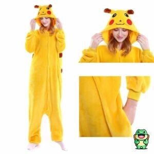 Vue de face de la grenouillère Pokémon Pikachu adulte