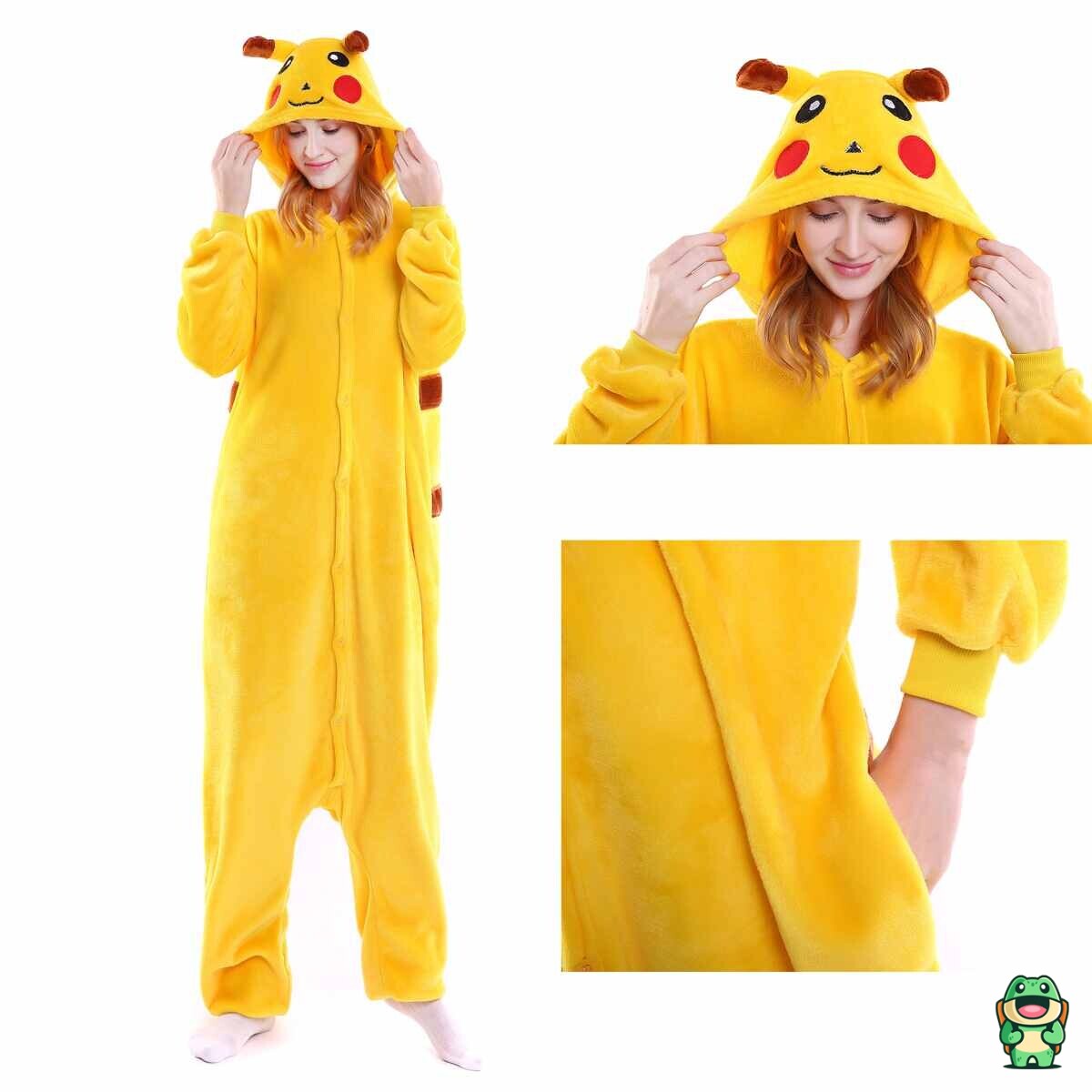 Vue de face de la grenouillère Pokémon Pikachu adulte