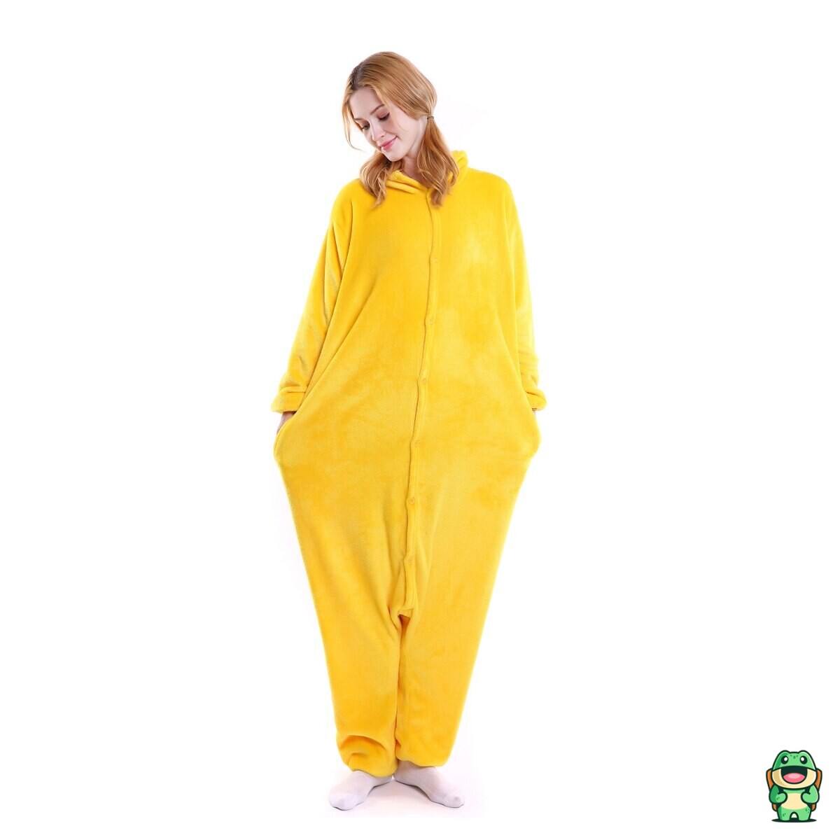 Vue de dos de la grenouillère Pikachu adulte avec queue décorative
