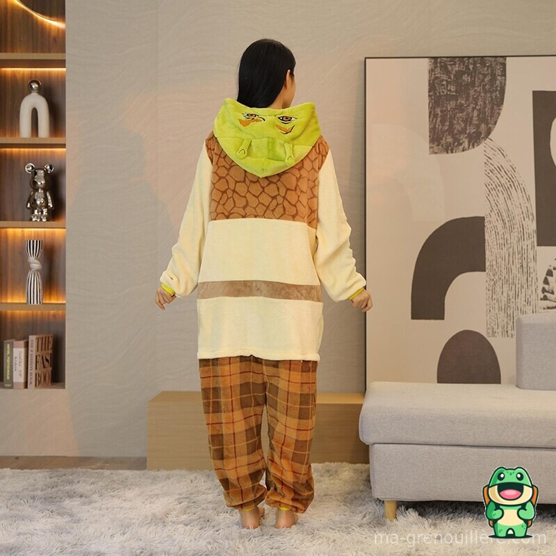 Capuche de la grenouillère Shrek bébé avec oreilles du personnage