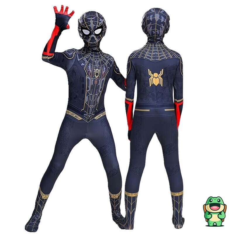 Capuche de la grenouillère spiderman noire