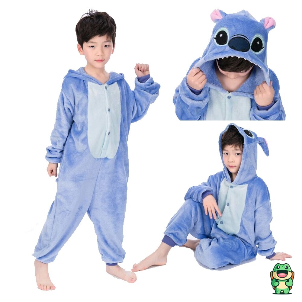 Grenouillère Stitch bleu enfant vue de face