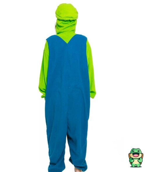 Capuche de la grenouillère Luigi adulte avec détails du personnage