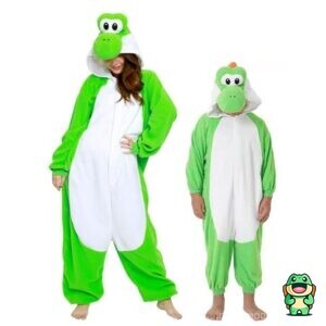 Vue de face de la grenouillère Super Mario Yoshi Familly