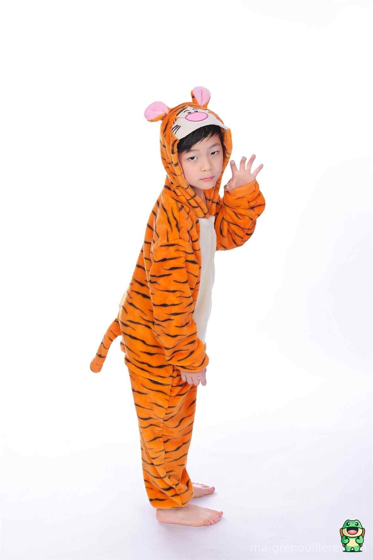 Dos de la grenouillère tigre enfant avec motif rayé