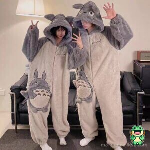 Grenouillère Totoro gris clair vue de face