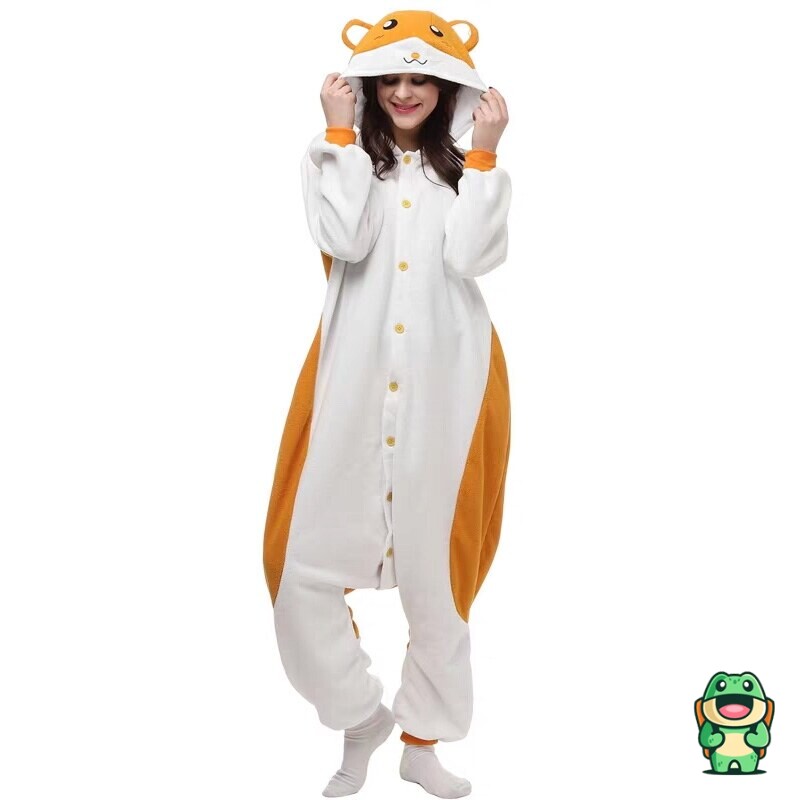 Détail de la polaire douce Trotting Hamtaro