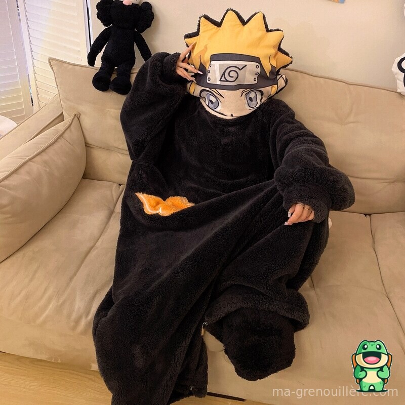 Grenouillère Uzumaki Naruto portée par un adulte