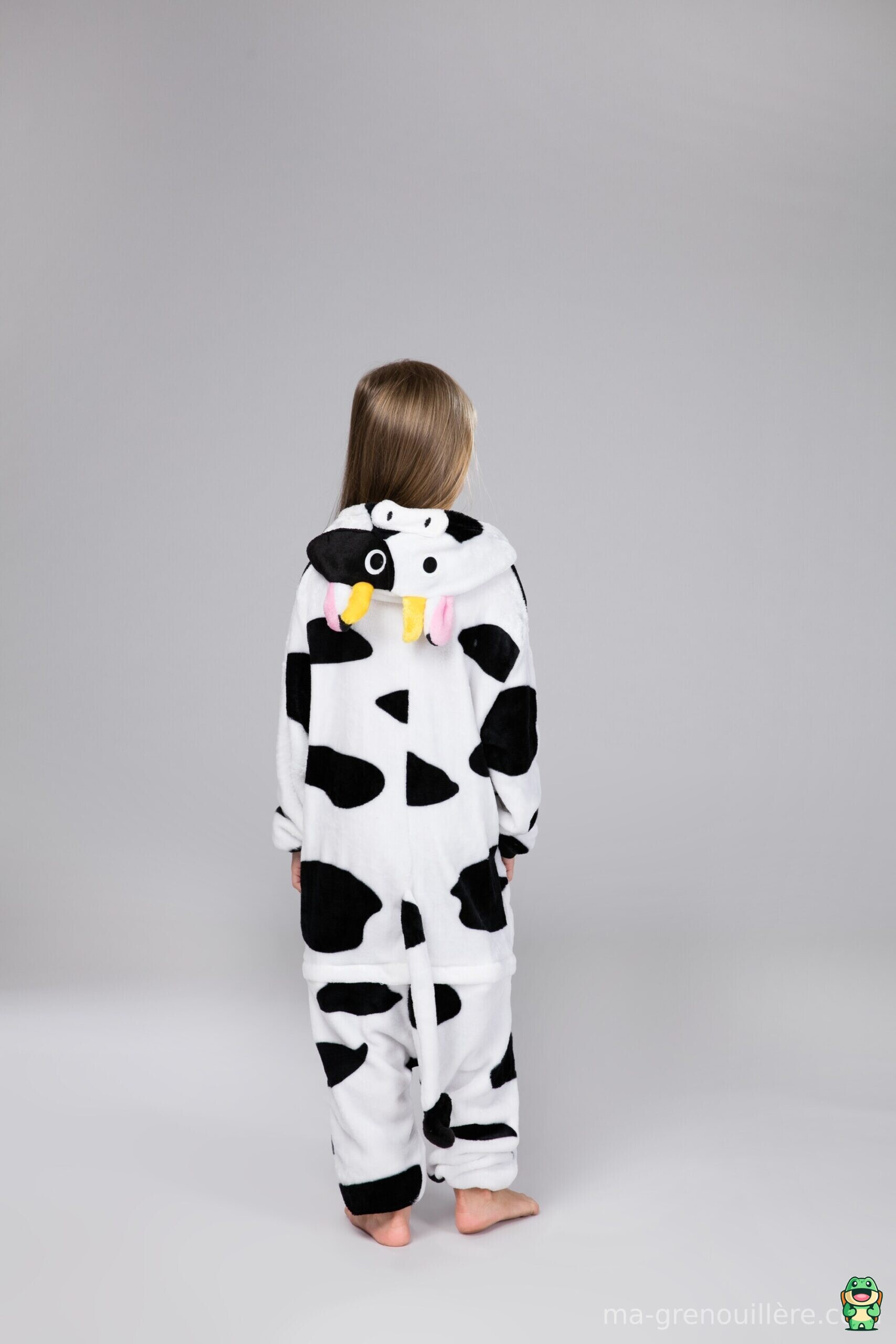 Détail de la flanelle douce à taches noires et blanches