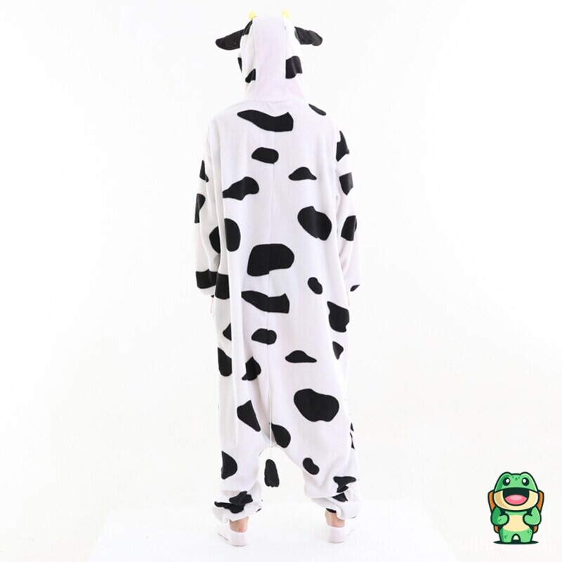 Capuche de la grenouillère vache rose avec oreilles et museau
