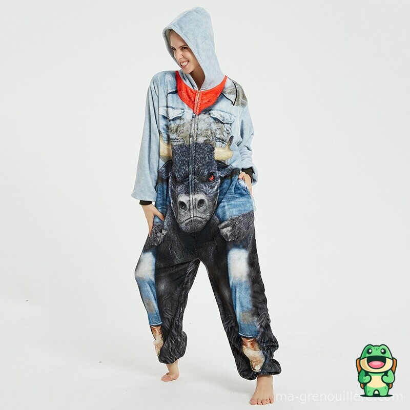 Capuche de la grenouillère vache royale avec détails fantaisie
