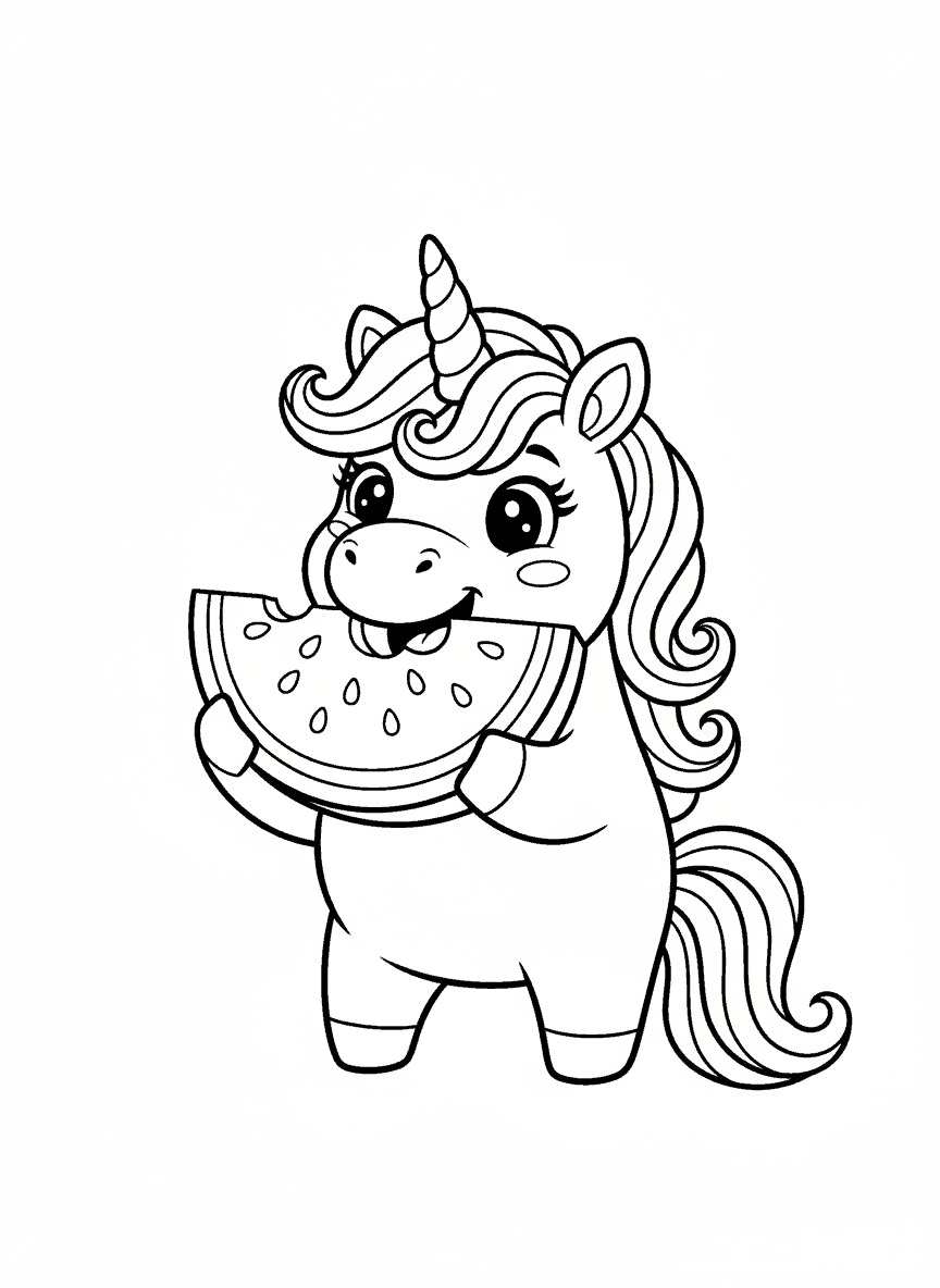 Coloriage Licorne à imprimer : dessin 2 sur 12